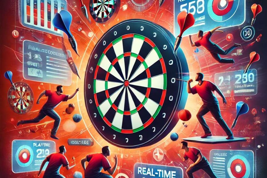 Digitale Dart verzendt concurrerend spel