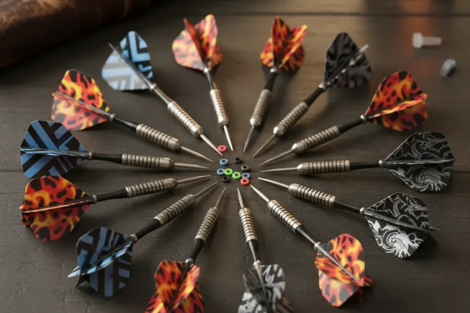 Darts players competing intently at Q-School