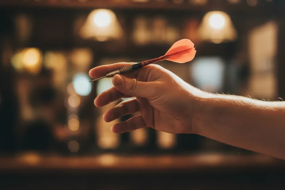 Darts player looking disappointed after a match, symbolizing Q-School challenges